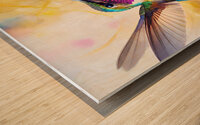 Colorful Hummingbird Wood print